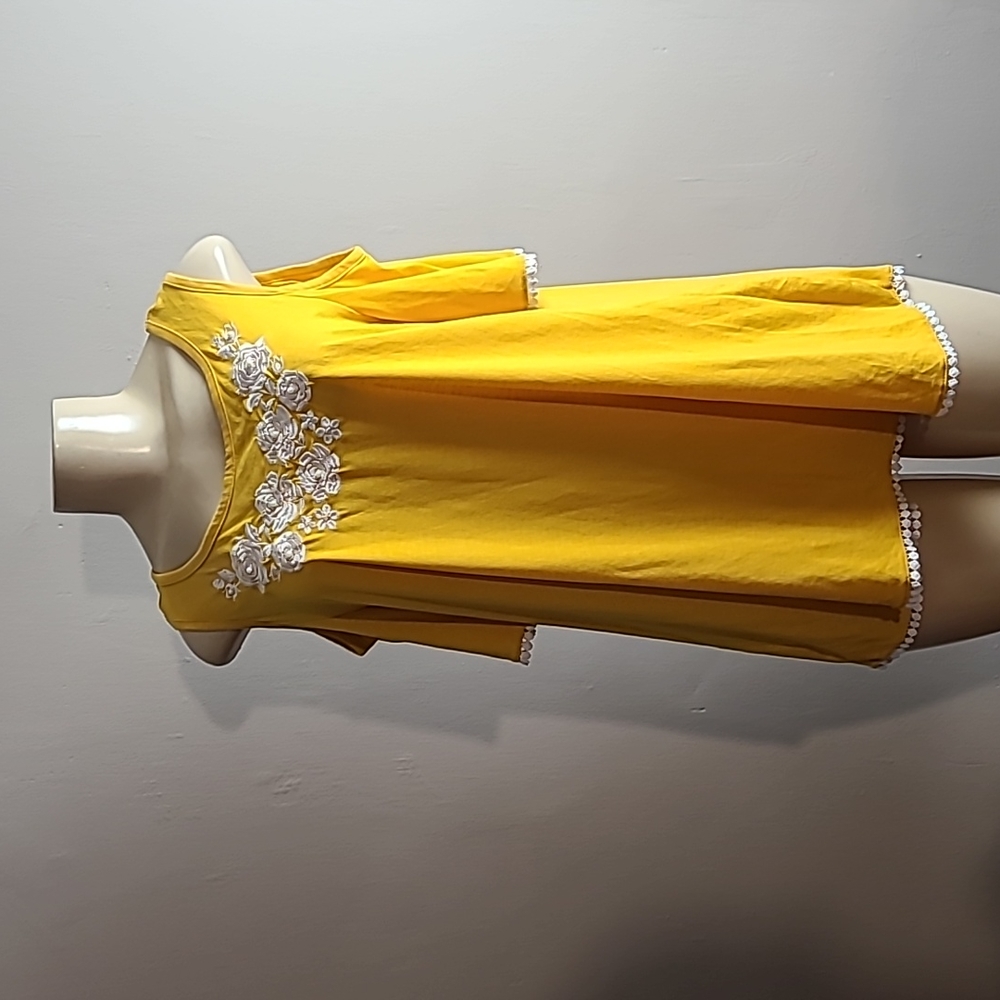 Darling Blue Yellow Blouse Size XL